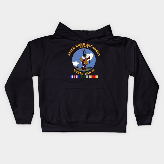 324th Bomb Squadron - WWII w EU SVC Kids Hoodie by twix123844